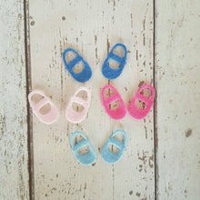 Load image into Gallery viewer, Felt Baby Shoe Shapes, Die Cut Felt Baby Shoes