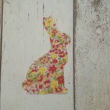 Load image into Gallery viewer, Large Spring Fabric Easter Bunnies, Die Cut Fabric Bunny Rabbits