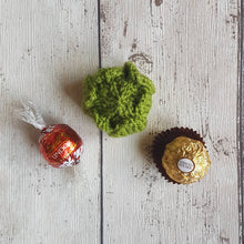 Load image into Gallery viewer, Christmas Brussels Sprout Knitting Pattern, PDF, Chocolate Cover Knitting Pattern