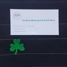 Load image into Gallery viewer, Five Green Shamrocks Game, Felt Story Board Accessories