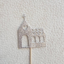 Load image into Gallery viewer, Church Cake Topper, Chapel Cake Topper, Wedding Cupcakes, Christening Topper, Communion Topper, Confirmation Topper, Wedding Decor,