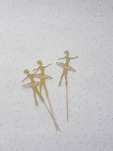 Load image into Gallery viewer, Ballerina Cake Topper, Ballet Cake Toppers, Cupcake Toppers, Glitter Cake Toppers, Pink Ballet Toppers, Gold Ballet Toppers, Cake Toppers