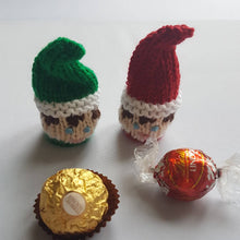 Load image into Gallery viewer, Christmas Elf Knitting Pattern ,PDF, Ferrero Rocher Chocolate Cover