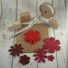 Load image into Gallery viewer, Large Christmas Felt Flowers, Die Cut Felt Flowers