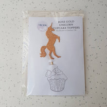 Load image into Gallery viewer, Unicorn Cake Topper, Glitter Unicorn Cupcake Toppers