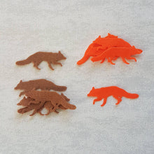 Load image into Gallery viewer, Felt Foxes, Die Cut Felt Fox