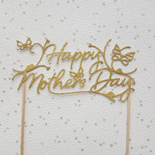 Load image into Gallery viewer, Mother's Day Cake Topper, Glitter Cake Topper