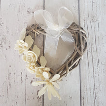 Load image into Gallery viewer, Ivory Felt Flowers & Leaves, Felt Die Cut Flowers, 3D Roll Up Flowers