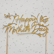 Load image into Gallery viewer, Mother's Day Cake Topper, Glitter Cake Topper