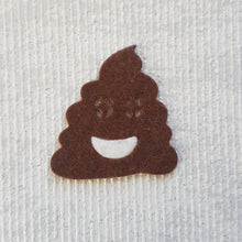 Load image into Gallery viewer, Felt Poop Emoji, Felt die cut Poo Emoji