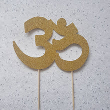 Load image into Gallery viewer, Om Symbol Cake Topper, Yoga Cake Topper, 30th Birthday Cake Topper