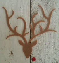 Load image into Gallery viewer, Large Felt Rudolph with Red Button Nose, Die Cut Felt Reindeer