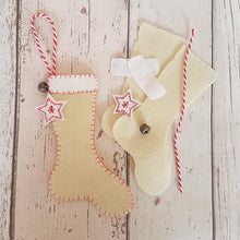 Load image into Gallery viewer, Sew Your Own Felt Christmas Stocking Ornament Kit