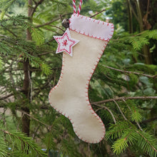 Load image into Gallery viewer, Sew Your Own Felt Christmas Stocking Ornament Kit