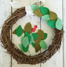 Load image into Gallery viewer, Green Felt Leaves, Die Cut Felt Leaf Kit