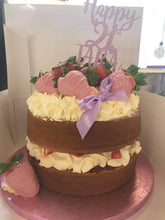 Load image into Gallery viewer, PERSONALISED Script Glitter Birthday Cake Topper, add Name and Age