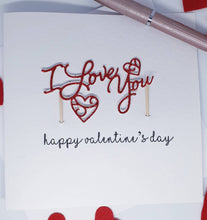 Load image into Gallery viewer, Happy Valentine's Day Cake Topper Card