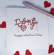 Load image into Gallery viewer, Happy Valentine's Day Cake Topper Card