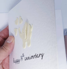Load image into Gallery viewer, 14th Wedding Anniversary Card, Ivory Anniversary Card