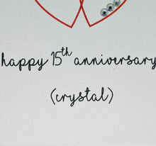 Load image into Gallery viewer, 15th Wedding Anniversary Card, Crystal Anniversary Card