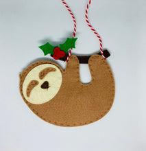 Load image into Gallery viewer, Sew Your Own Felt Sloth Christmas Ornament Kit