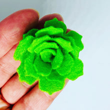 Load image into Gallery viewer, Felt Succulent & Rose Flower Plaque Kit, Make Your Own Valentine's Plaque Kit