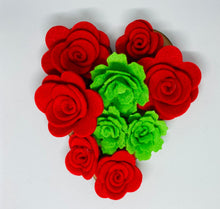 Load image into Gallery viewer, Felt Succulent & Rose Flower Plaque Kit, Make Your Own Valentine's Plaque Kit