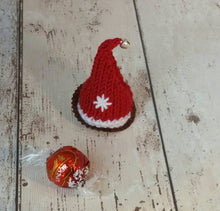 Load image into Gallery viewer, Knitted Santa Hat Chocolate Cover, Ferrero Rocher Christmas Santa Hat Cover