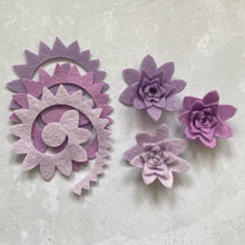 Load image into Gallery viewer, Lilac & Purple Felt Flower Kit - Make Your Own