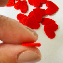 Load image into Gallery viewer, Red Felt Hearts, Small Die Cut Felt Hearts