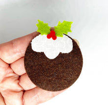 Load image into Gallery viewer, Felt Christmas Puddings, Die Cut Felt Christmas Pudding Shapes