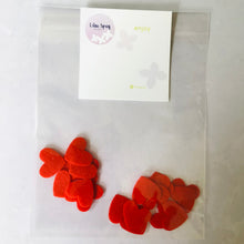 Load image into Gallery viewer, Red Felt Hearts, Small Die Cut Felt Hearts