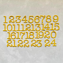 Load image into Gallery viewer, Felt Advent Calendar numbers, Die Cut Numbers 1-24, DIY Advent Calendar