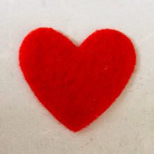 Load image into Gallery viewer, Red Felt Hearts, Small Die Cut Felt Hearts
