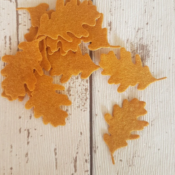 Various Uses for Felt Oak Leaves