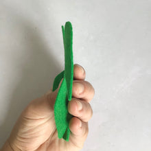 Load image into Gallery viewer, Large Green Felt Tropical Leaves, Felt Die Cut Monstera Leaf
