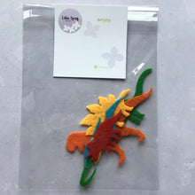Load image into Gallery viewer, Felt Dinosaur Set, Die Cut Felt Dinosaurs
