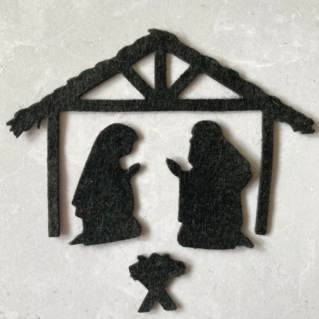 Felt Nativity Silhouettes, Felt Die Cut Christmas Nativity