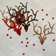 Load image into Gallery viewer, 4x Extra Large Felt Rudolph with Shiny Button nose
