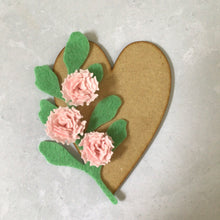 Load image into Gallery viewer, Felt Carnations, 3D Roll Up Die Cut Felt Flowers

