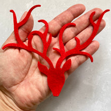 Load image into Gallery viewer, Extra Large Felt Stag Reindeer Head
