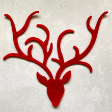 Load image into Gallery viewer, Extra Large Felt Stag Reindeer Head
