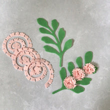 Load image into Gallery viewer, Felt Carnations, 3D Roll Up Die Cut Felt Flowers
