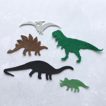 Load image into Gallery viewer, Felt Dinosaur Set, Die Cut Felt Dinosaurs
