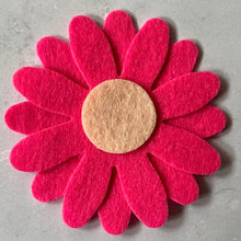 Load image into Gallery viewer, Multicoloured Felt Daisy Flowers, LARGE, Felt Die Cut Daisies
