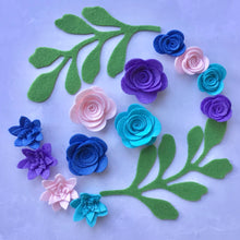Load image into Gallery viewer, Felt Flower Kit in Bridgerton Colours
