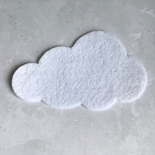 Load image into Gallery viewer, Large Felt Clouds, Die Cut Craft Supply (12cm x 7cm)
