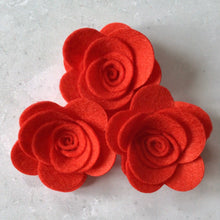 Load image into Gallery viewer, Felt Roses, Felt Die Cut Rose Flowers, (Medium)
