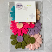 Load image into Gallery viewer, Multicoloured Felt Daisy Flowers, LARGE, Felt Die Cut Daisies
