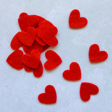 Load image into Gallery viewer, Any Colour 2cm Felt Hearts, Small Die Cut Felt Hearts
